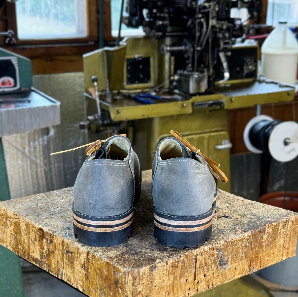 Photo by LimmerGuy on October 1, 2024 of the Peter limmer & Sons Custom Haferlschuh in Seidel Steel Gray Crazy Horse.