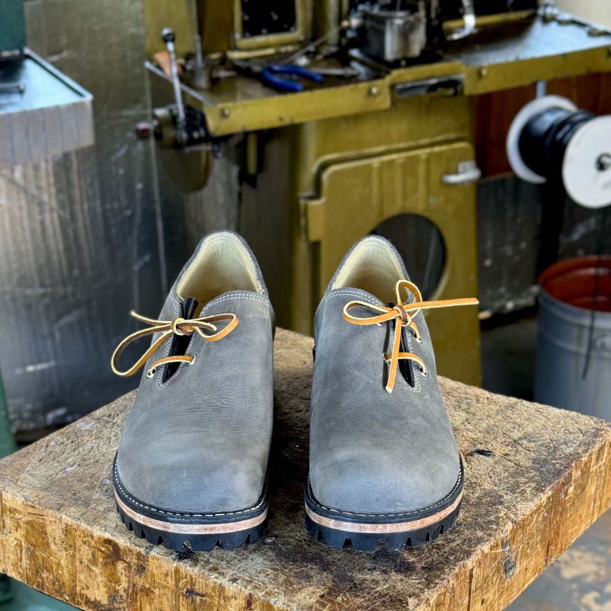 Photo by LimmerGuy on October 1, 2024 of the Peter limmer & Sons Custom Haferlschuh in Seidel Steel Gray Crazy Horse.