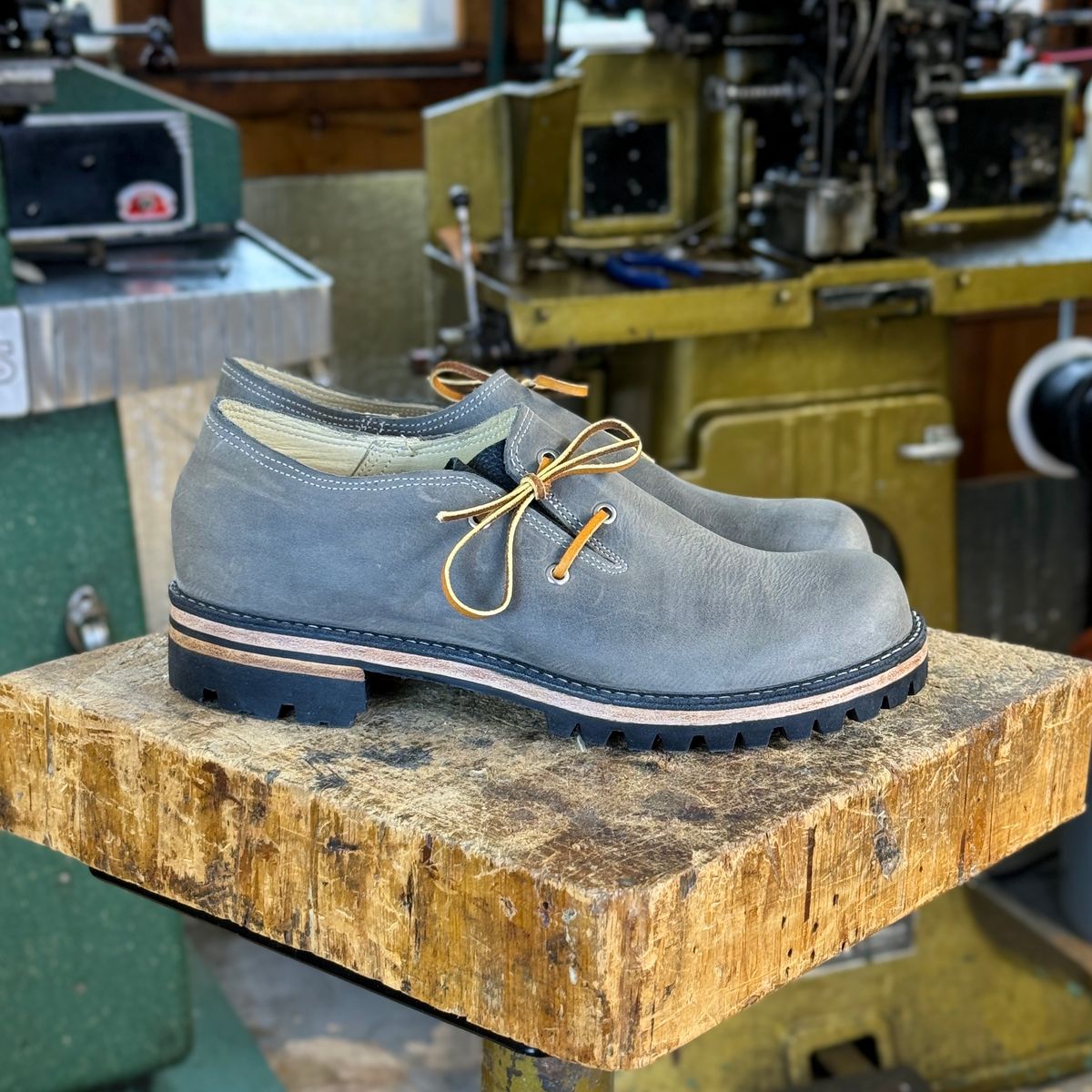 Photo by LimmerGuy on October 1, 2024 of the Peter limmer & Sons Custom Haferlschuh in Seidel Steel Gray Crazy Horse.