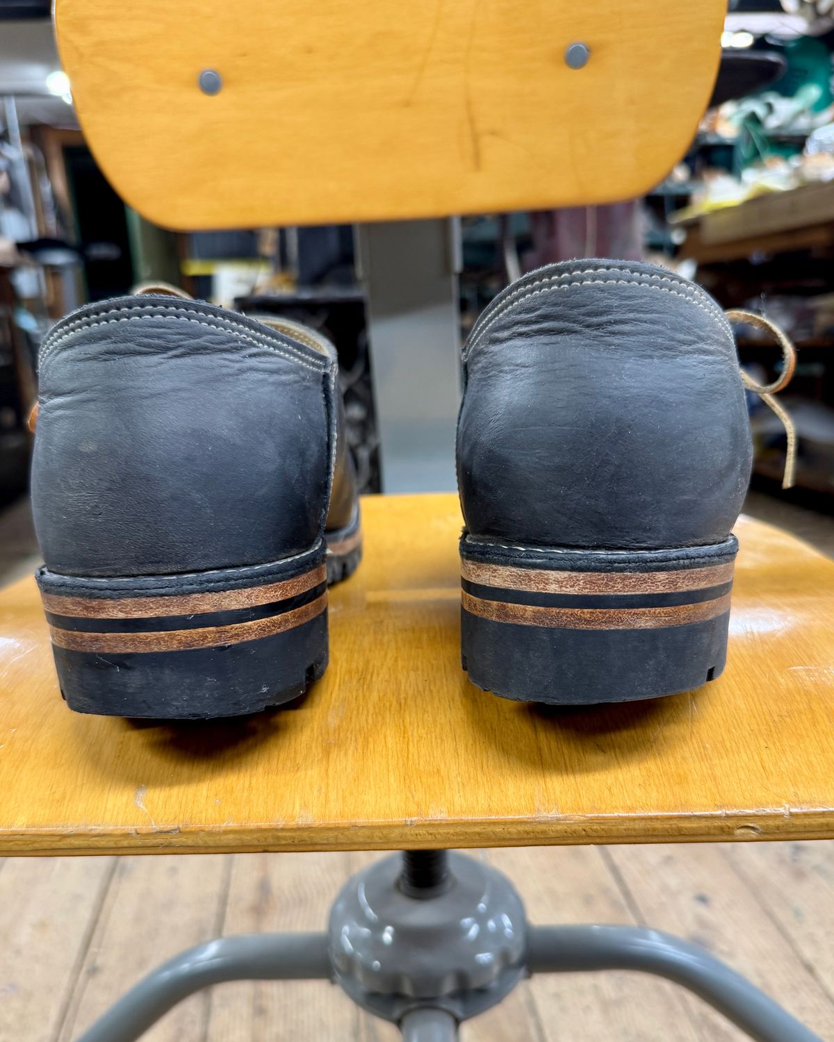 Photo by LimmerGuy on January 4, 2025 of the Peter limmer & Sons Custom Haferlschuh in Seidel Steel Gray Crazy Horse.