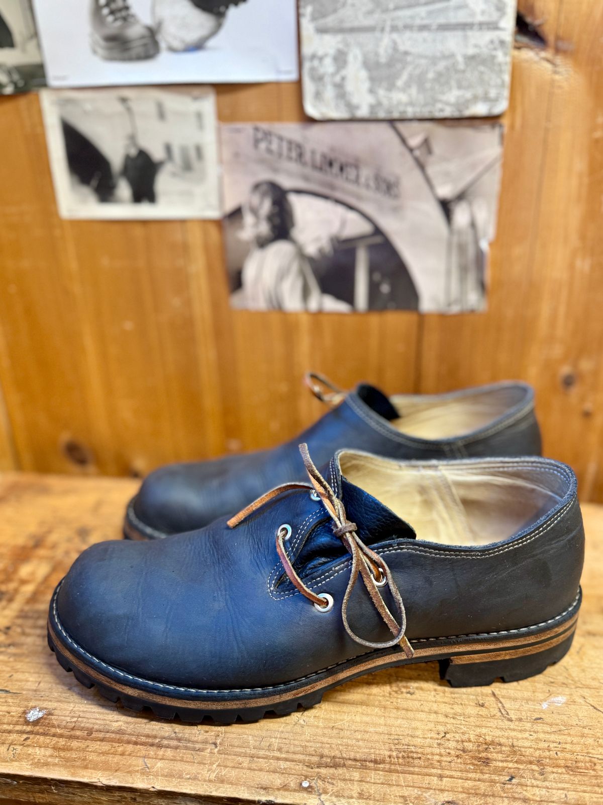 Photo by LimmerGuy on February 5, 2025 of the Peter limmer & Sons Custom Haferlschuh in Seidel Steel Gray Crazy Horse.