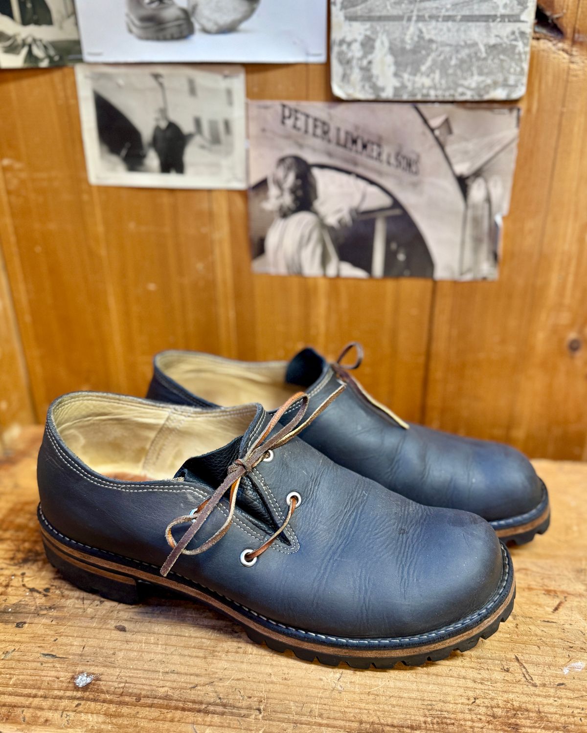 Photo by LimmerGuy on February 5, 2025 of the Peter limmer & Sons Custom Haferlschuh in Seidel Steel Gray Crazy Horse.