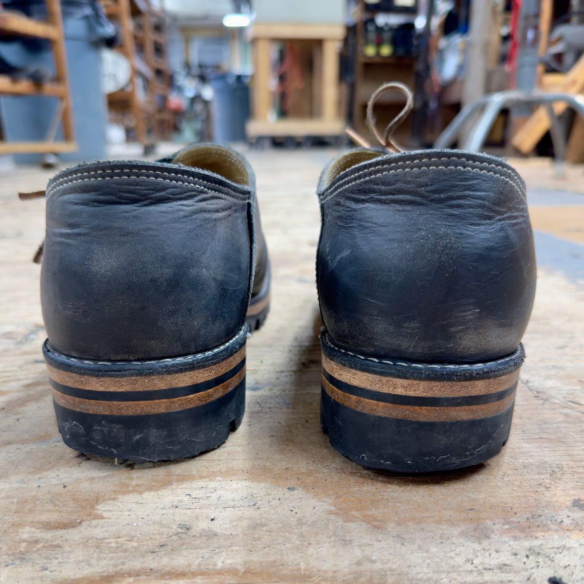 Photo by LimmerGuy on March 4, 2025 of the Peter limmer & Sons Custom Haferlschuh in Seidel Steel Gray Crazy Horse.