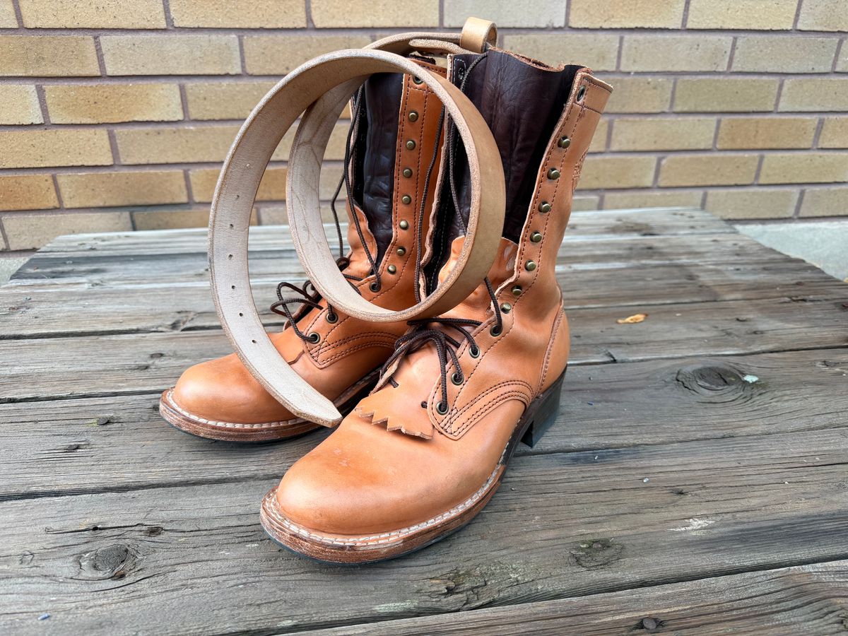 Photo by jayandhisboots on October 1, 2025 of the Frank's Boots Front Range in Wickett & Craig Natural Veg Tan.