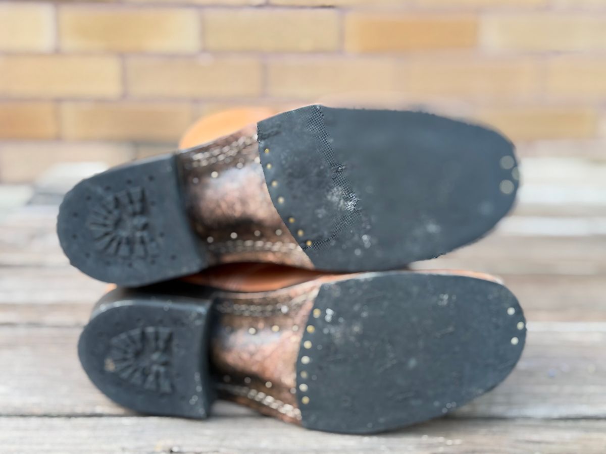 Photo by jayandhisboots on October 1, 2025 of the Frank's Boots Front Range in Wickett & Craig Natural Veg Tan.