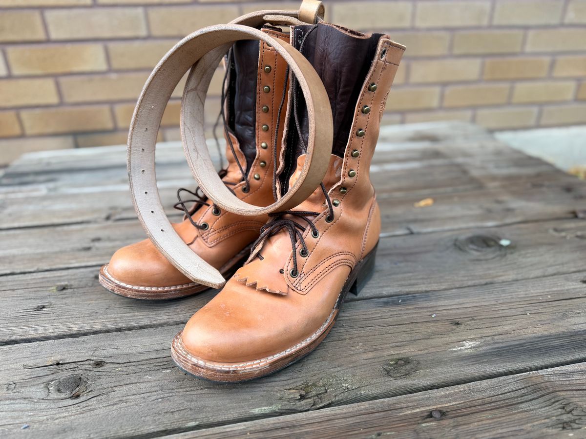 Photo by jayandhisboots on October 1, 2025 of the Frank's Boots Front Range in Wickett & Craig Natural Veg Tan.
