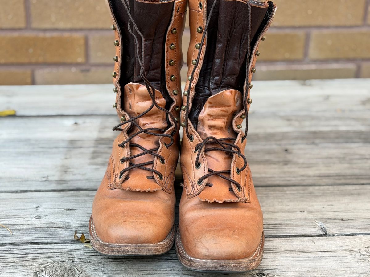 Photo by jayandhisboots on November 4, 2025 of the Frank's Boots Front Range in Wickett & Craig Natural Veg Tan.