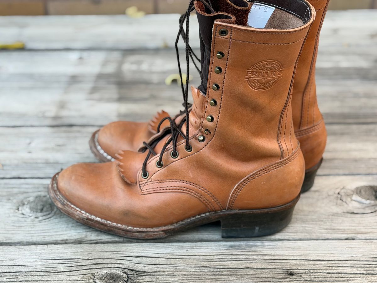 Photo by jayandhisboots on November 4, 2025 of the Frank's Boots Front Range in Wickett & Craig Natural Veg Tan.