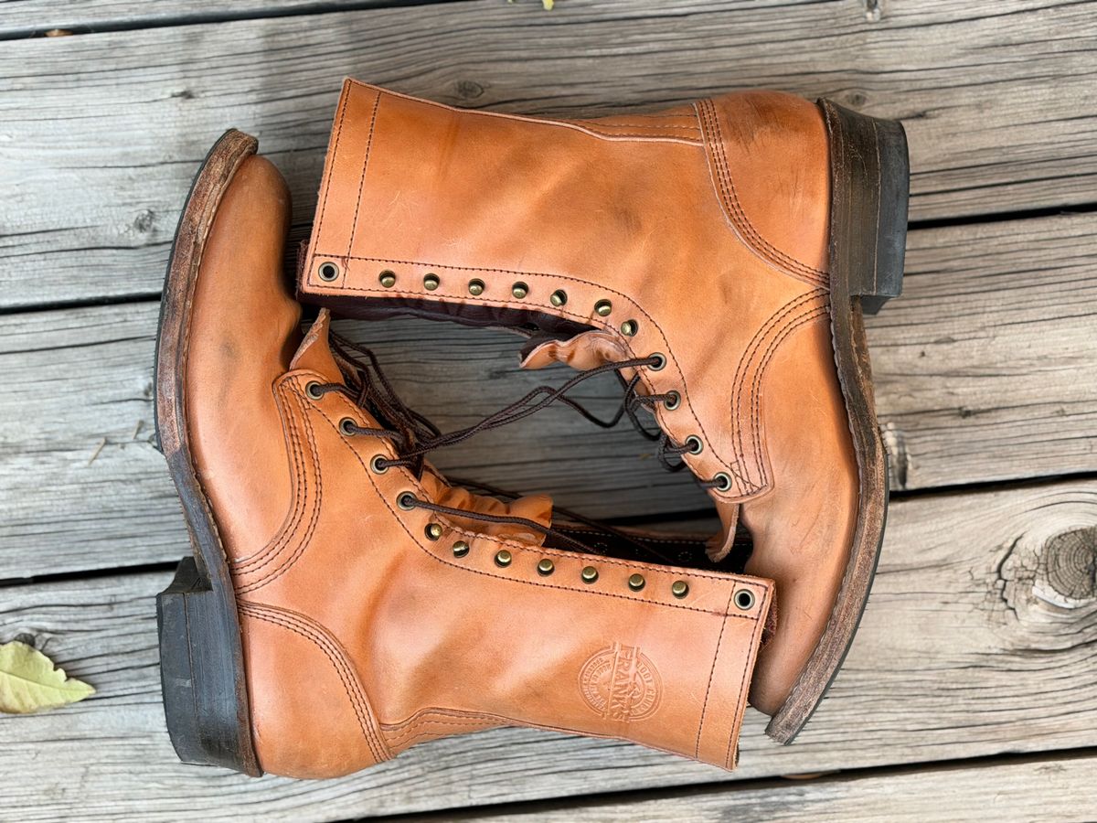 Photo by jayandhisboots on November 4, 2025 of the Frank's Boots Front Range in Wickett & Craig Natural Veg Tan.