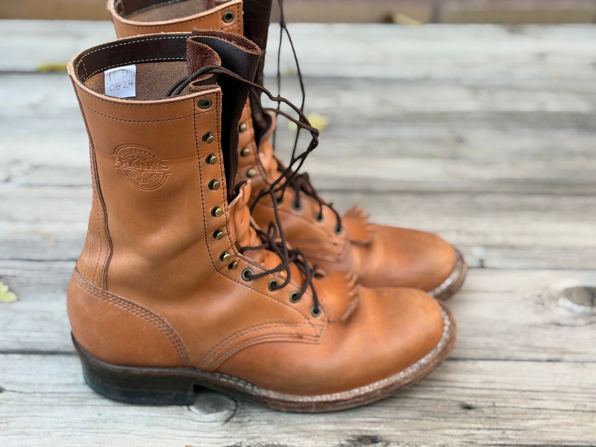 Photo by jayandhisboots on November 4, 2025 of the Frank's Boots Front Range in Wickett & Craig Natural Veg Tan.