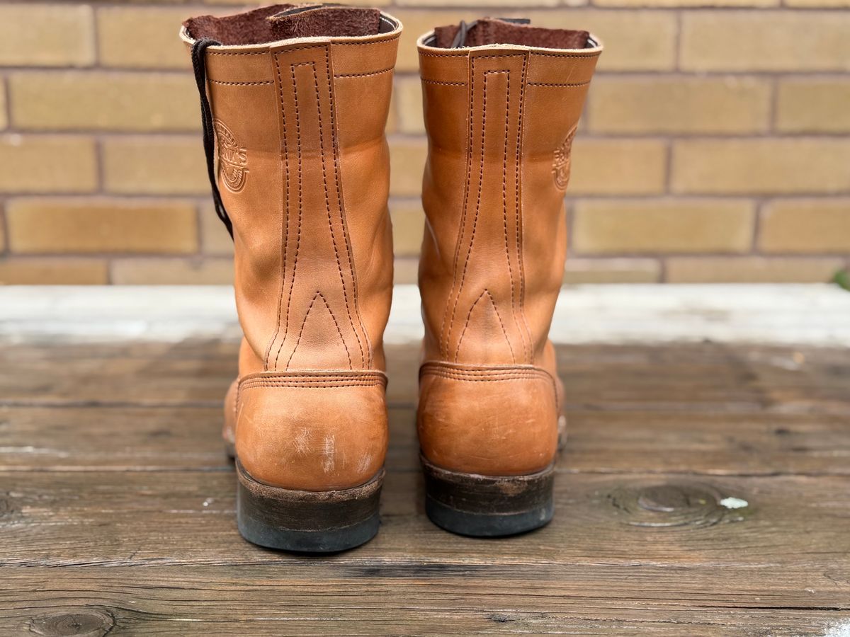 Photo by jayandhisboots on December 5, 2025 of the Frank's Boots Front Range in Wickett & Craig Natural Veg Tan.