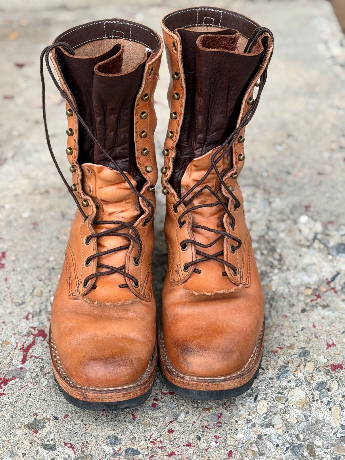 Photo by jayandhisboots on January 4, 2026 of the Frank's Boots Front Range in Wickett & Craig Natural Veg Tan.