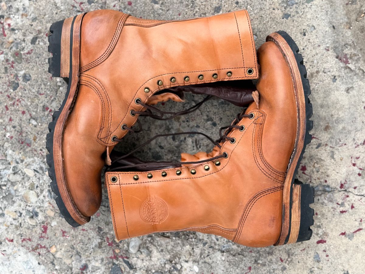 Photo by jayandhisboots on January 4, 2026 of the Frank's Boots Front Range in Wickett & Craig Natural Veg Tan.