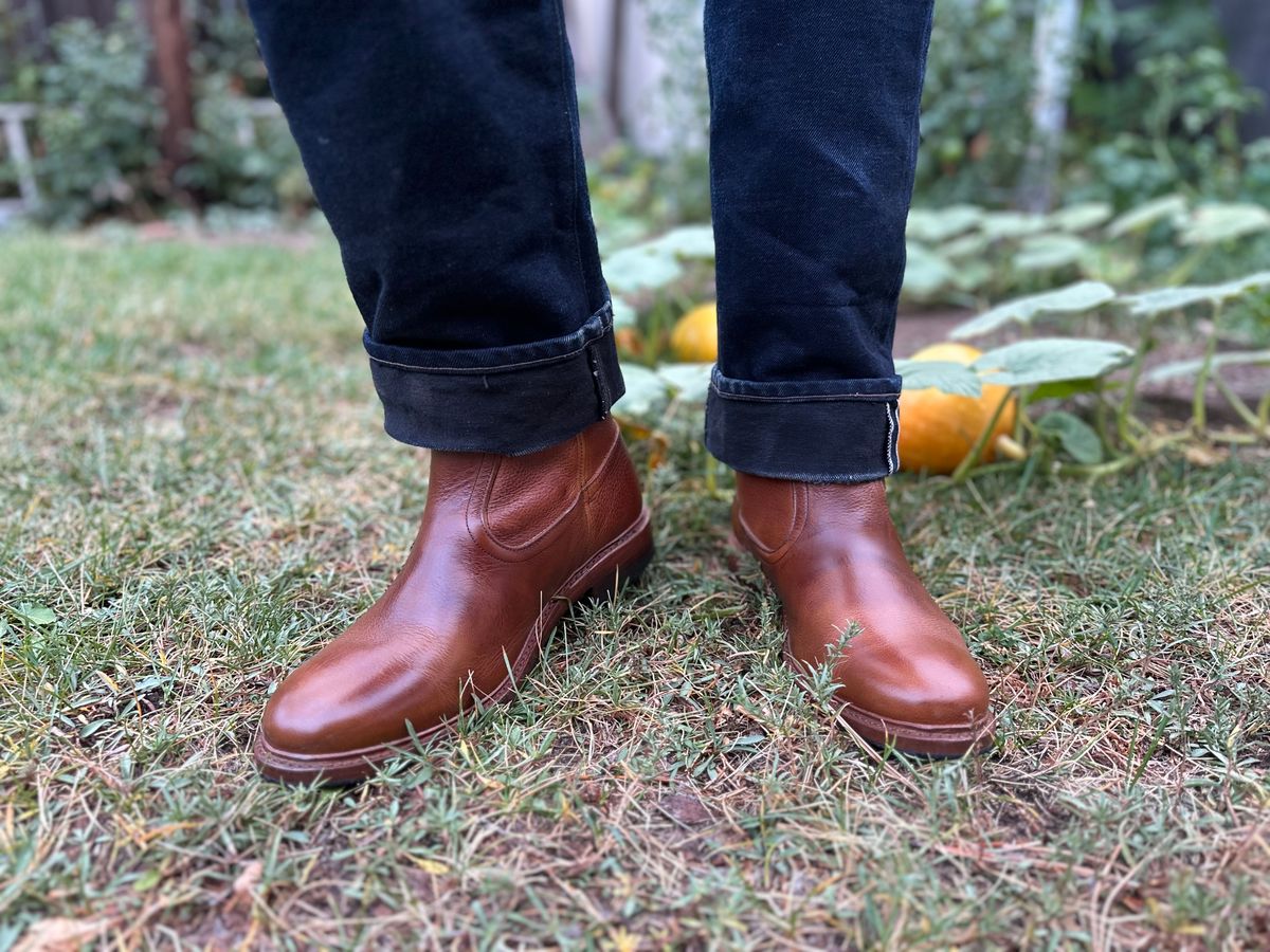 Photo by jayandhisboots on October 3, 2023 of the Allen Edmonds Dallas Roper in Horween Cheyenne Brown.
