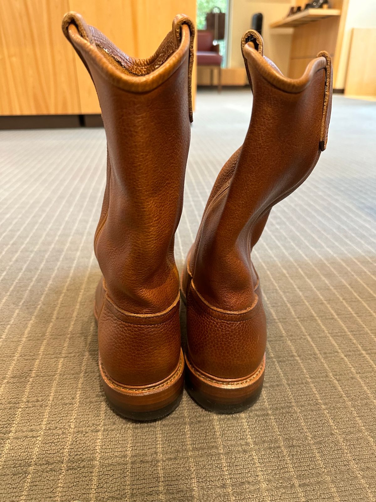 Photo by jayandhisboots on October 3, 2023 of the Allen Edmonds Dallas Roper in Horween Cheyenne Brown.