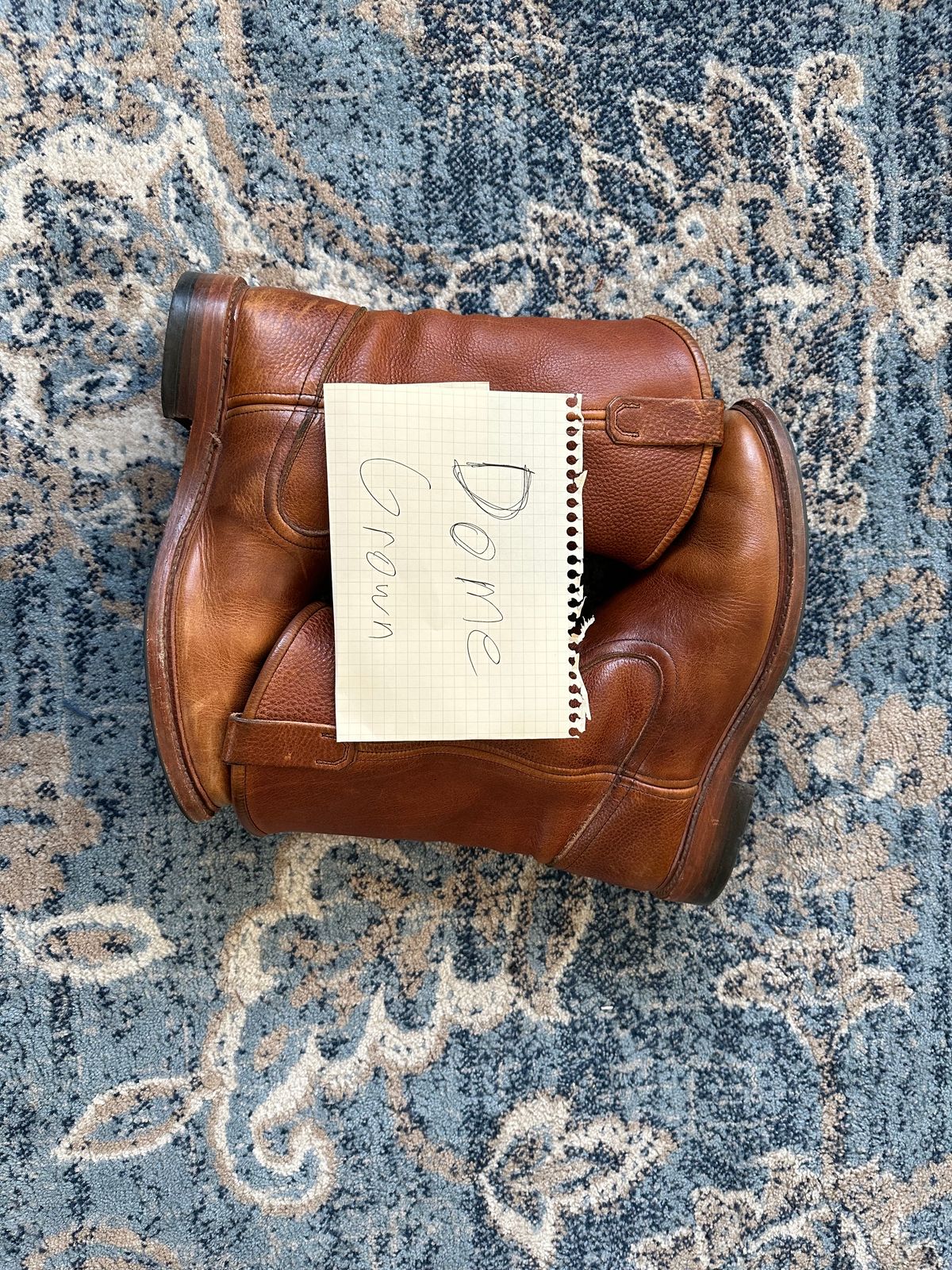 Photo by jayandhisboots on November 5, 2023 of the Allen Edmonds Dallas Roper in Horween Cheyenne Brown.