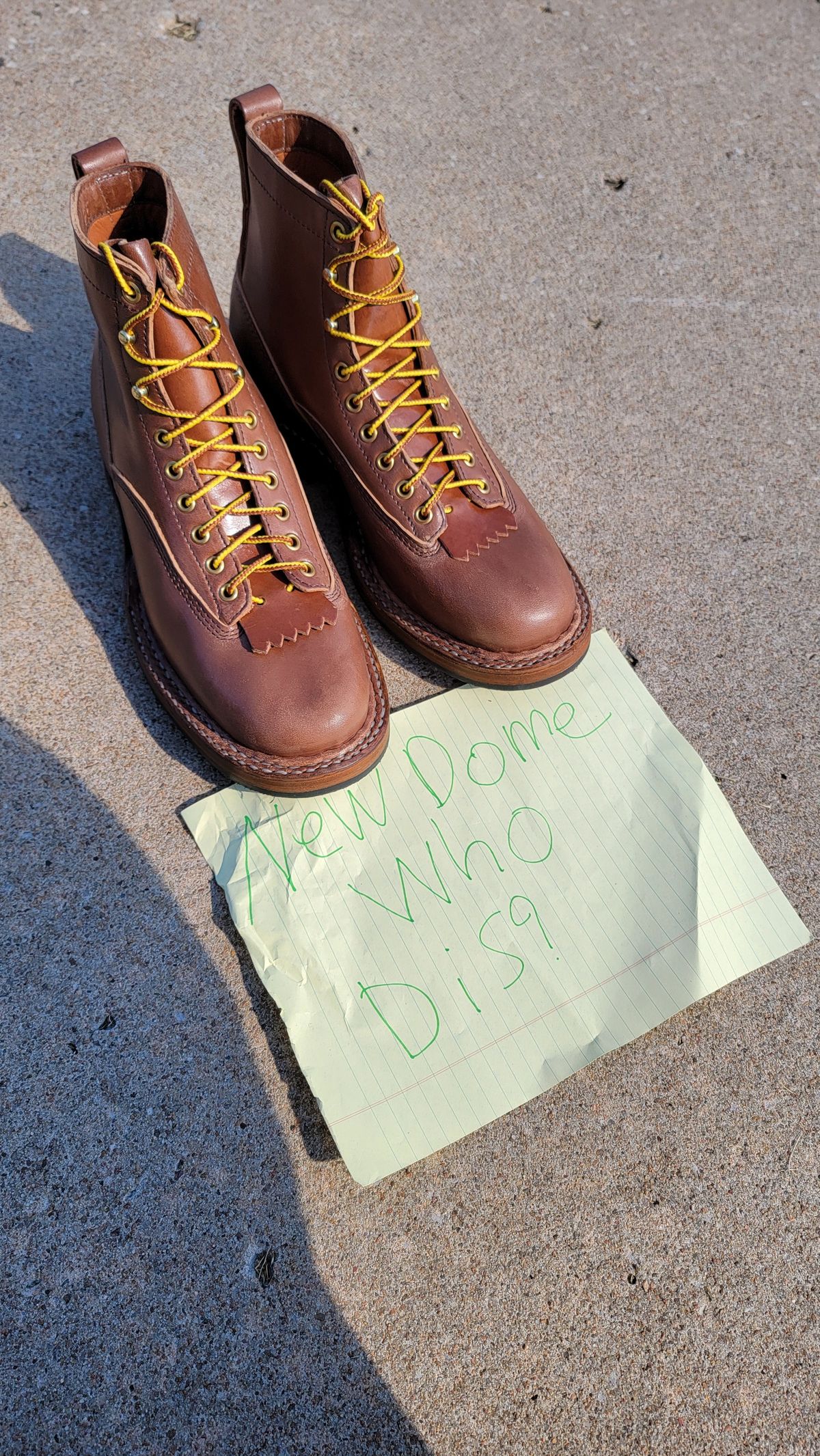 Photo by Jeppysboots on October 3, 2025 of the White's 350 Cutter in Toscanello Horsehide.