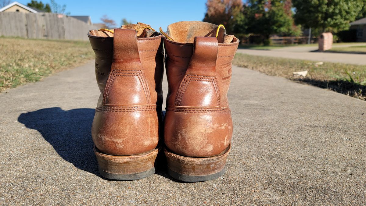 Photo by Jeppysboots on November 3, 2025 of the White's 350 Cutter in Toscanello Horsehide.