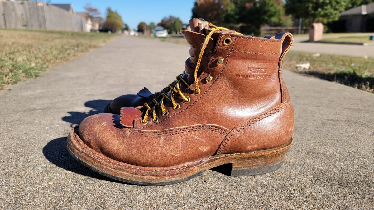 Photo by Jeppysboots on November 3, 2025 of the White's 350 Cutter in Toscanello Horsehide.