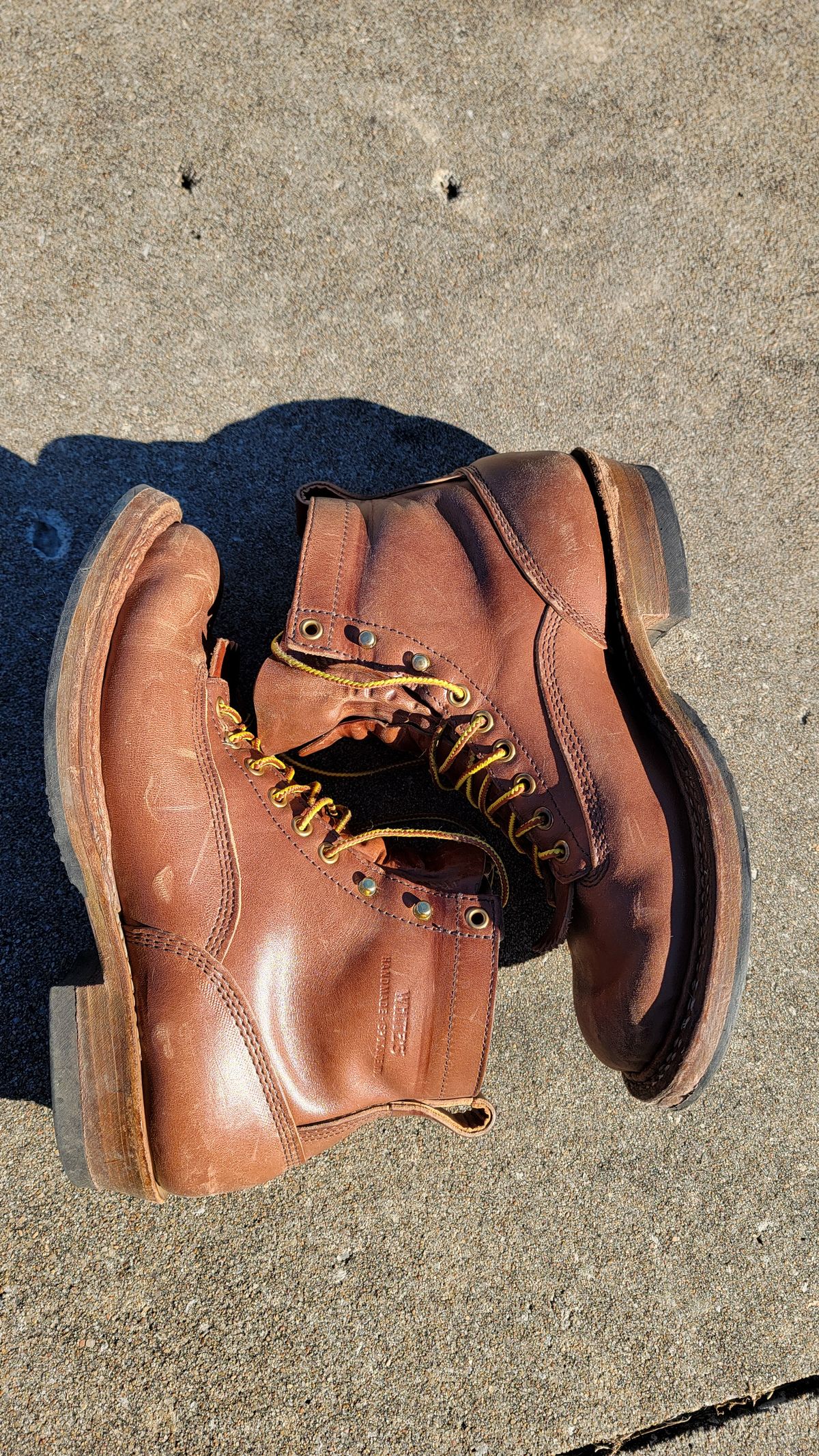 Photo by Jeppysboots on November 3, 2025 of the White's 350 Cutter in Toscanello Horsehide.