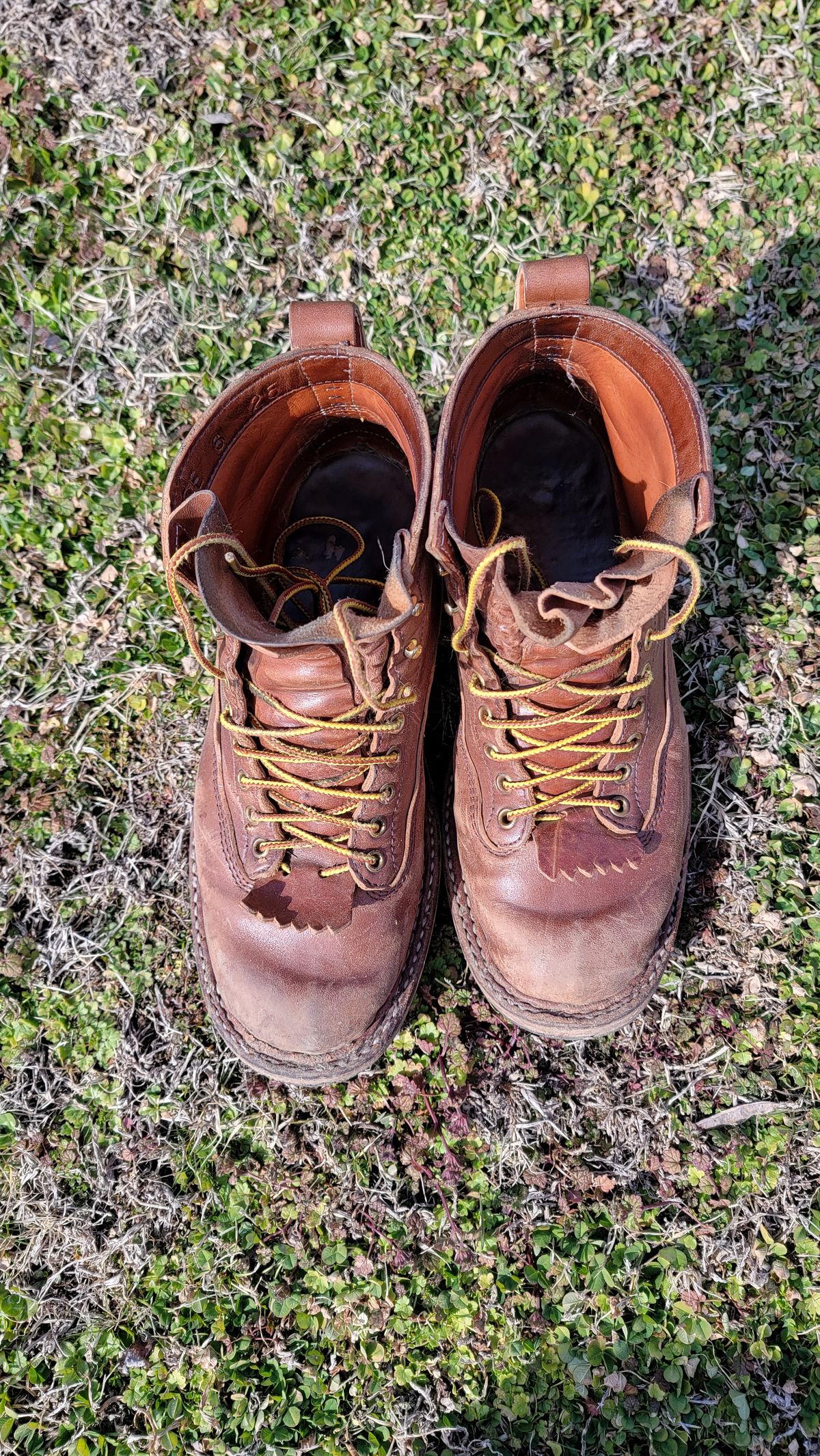 Photo by Jeppysboots on February 5, 2026 of the White's 350 Cutter in Toscanello Horsehide.