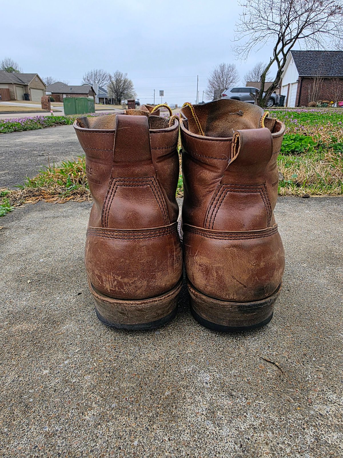 Photo by Jeppysboots on March 4, 2026 of the White's 350 Cutter in Toscanello Horsehide.