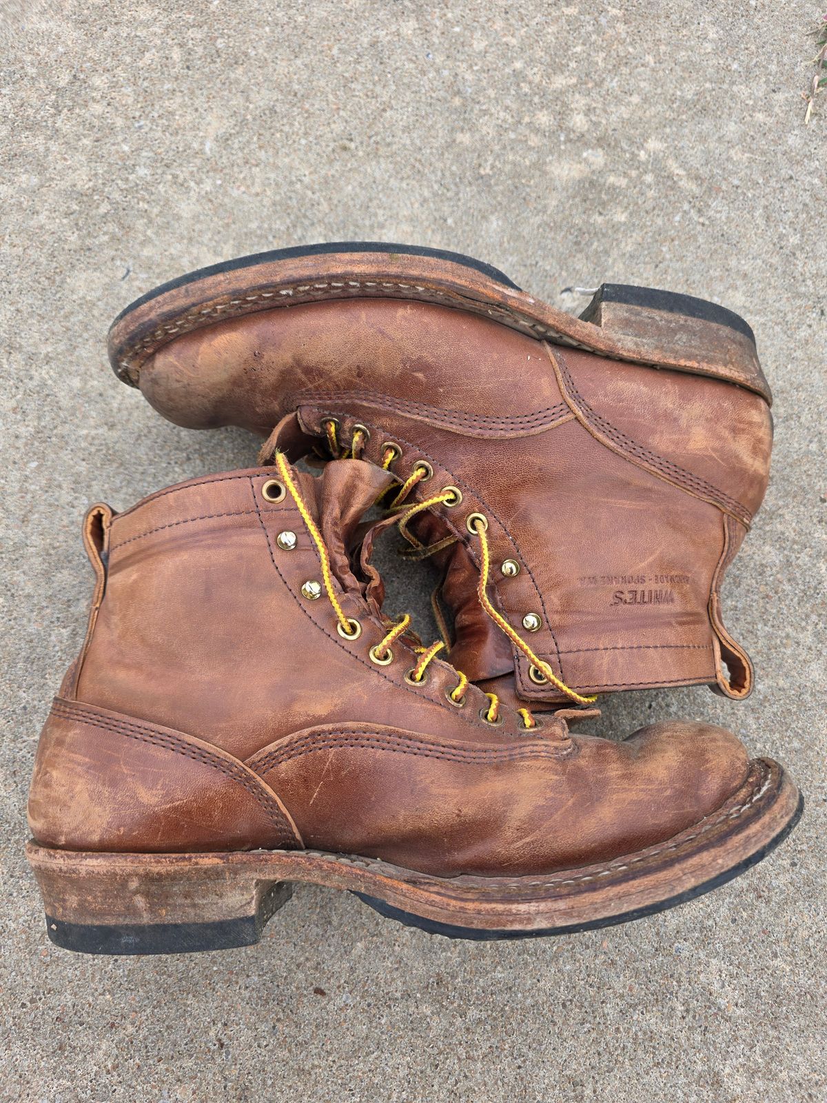 Photo by Jeppysboots on April 1, 2026 of the White's 350 Cutter in Toscanello Horsehide.