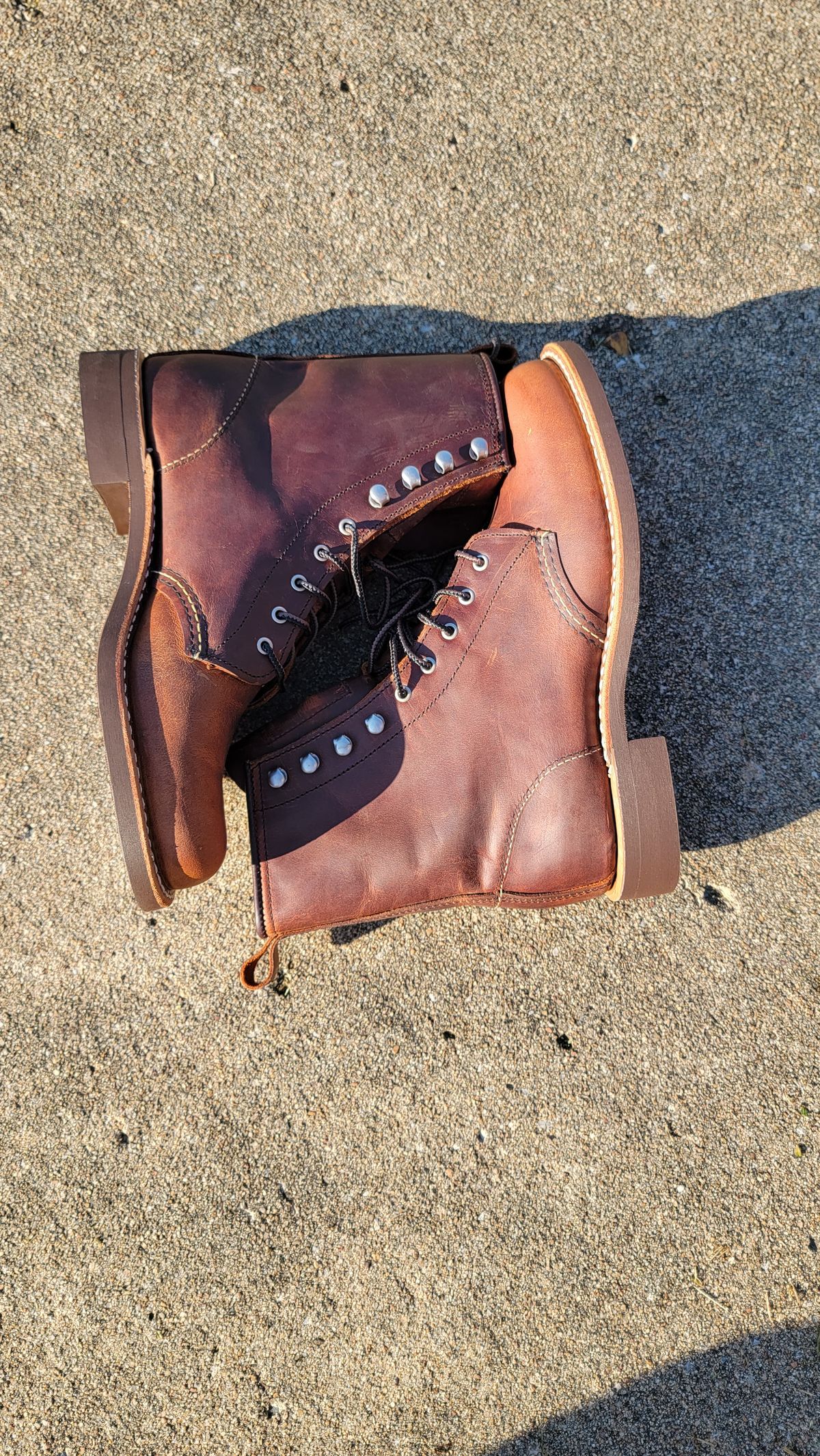 Photo by Jeppysboots on October 1, 2023 of the Red Wing Silversmith in S.B. Foot Copper Rough and Tough.