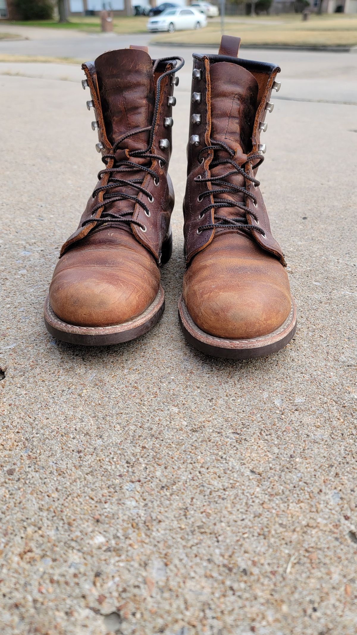 Photo by Jeppysboots on November 6, 2023 of the Red Wing Silversmith in S.B. Foot Copper Rough and Tough.