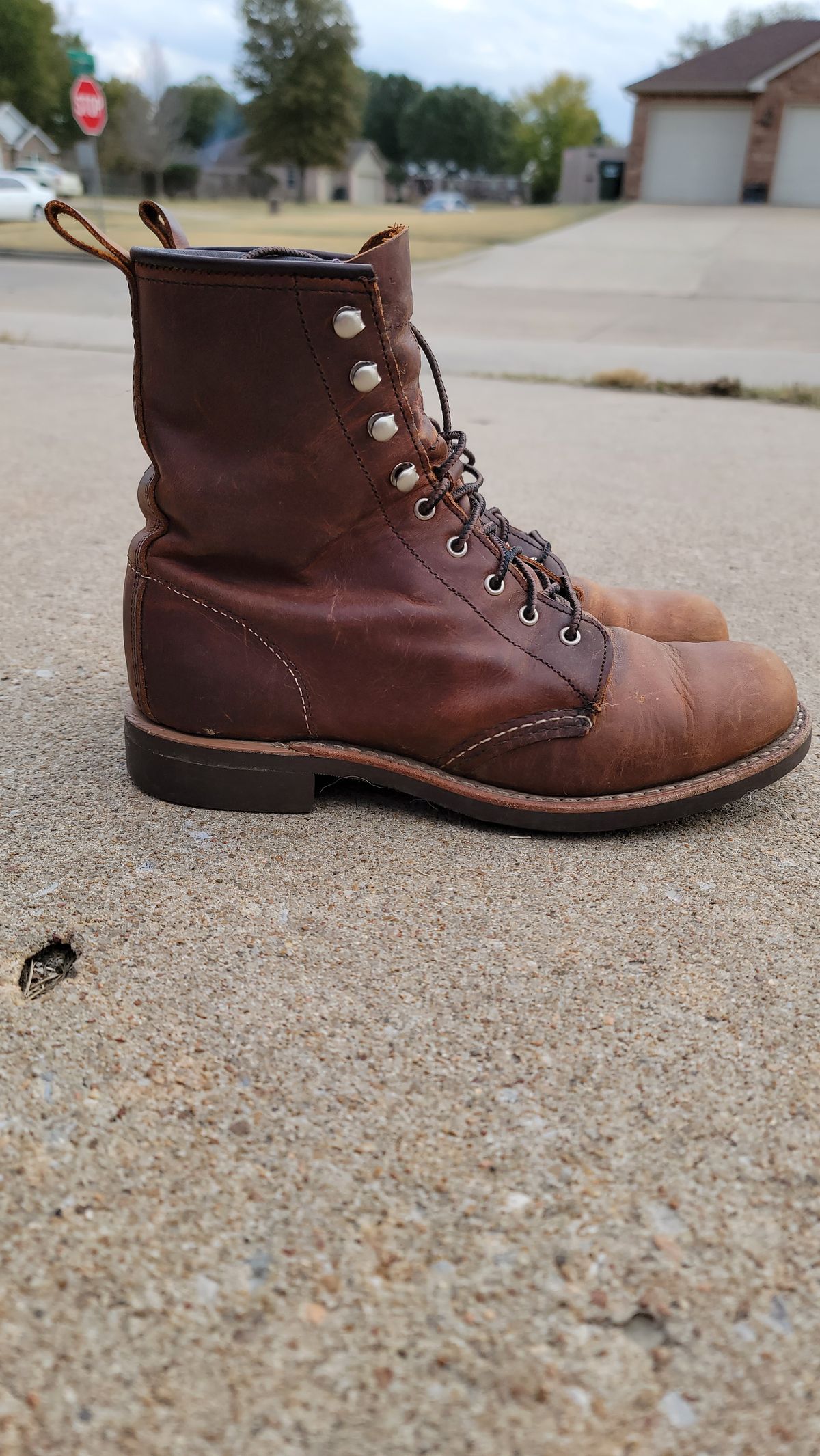Photo by Jeppysboots on November 6, 2023 of the Red Wing Silversmith in S.B. Foot Copper Rough and Tough.