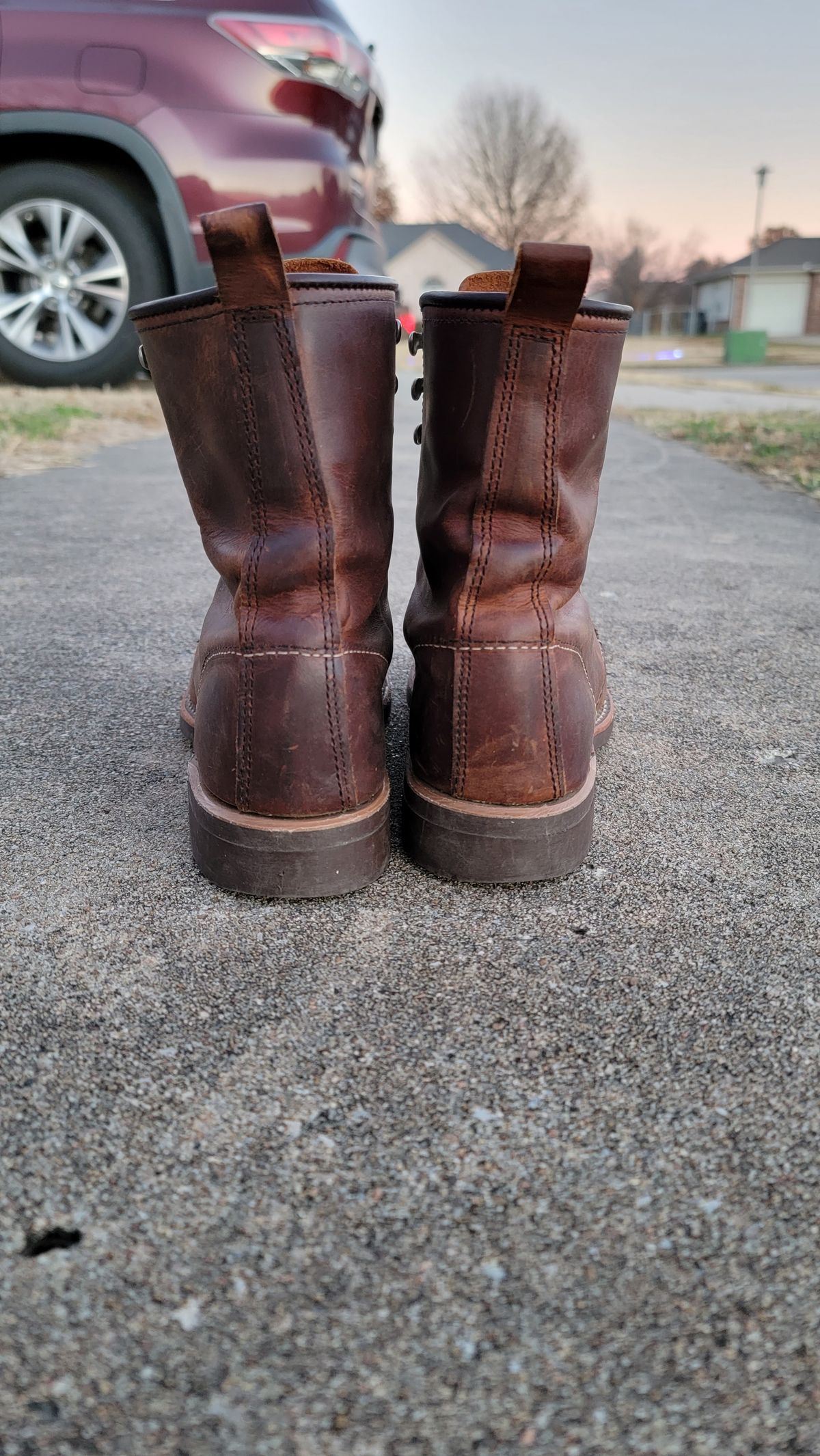 Photo by Jeppysboots on December 6, 2023 of the Red Wing Silversmith in S.B. Foot Copper Rough and Tough.