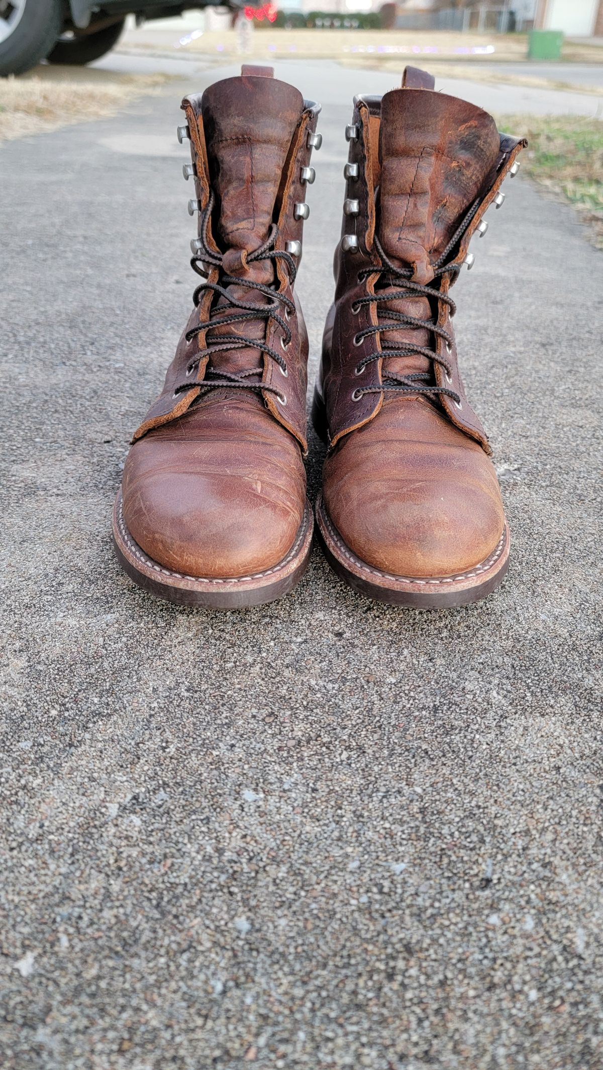 Photo by Jeppysboots on December 6, 2023 of the Red Wing Silversmith in S.B. Foot Copper Rough and Tough.