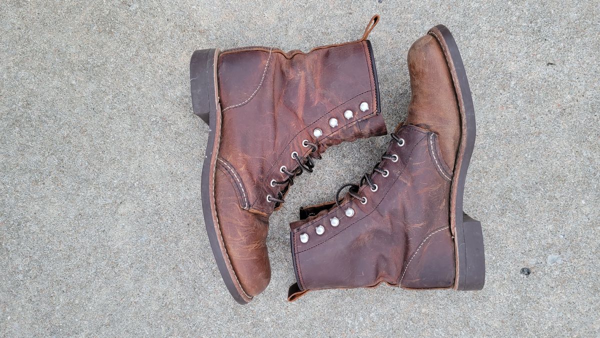 Photo by Jeppysboots on January 5, 2024 of the Red Wing Silversmith in S.B. Foot Copper Rough and Tough.