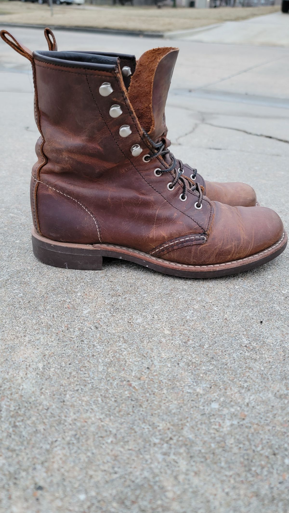 Photo by Jeppysboots on January 5, 2024 of the Red Wing Silversmith in S.B. Foot Copper Rough and Tough.