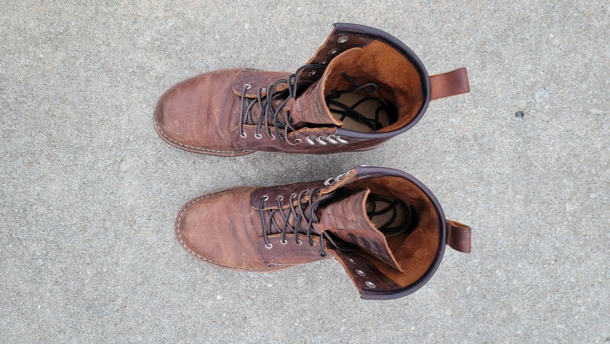 Photo by Jeppysboots on January 5, 2024 of the Red Wing Silversmith in S.B. Foot Copper Rough and Tough.