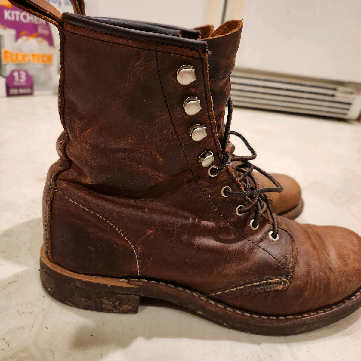 Photo by Jeppysboots on February 6, 2024 of the Red Wing Silversmith in S.B. Foot Copper Rough and Tough.