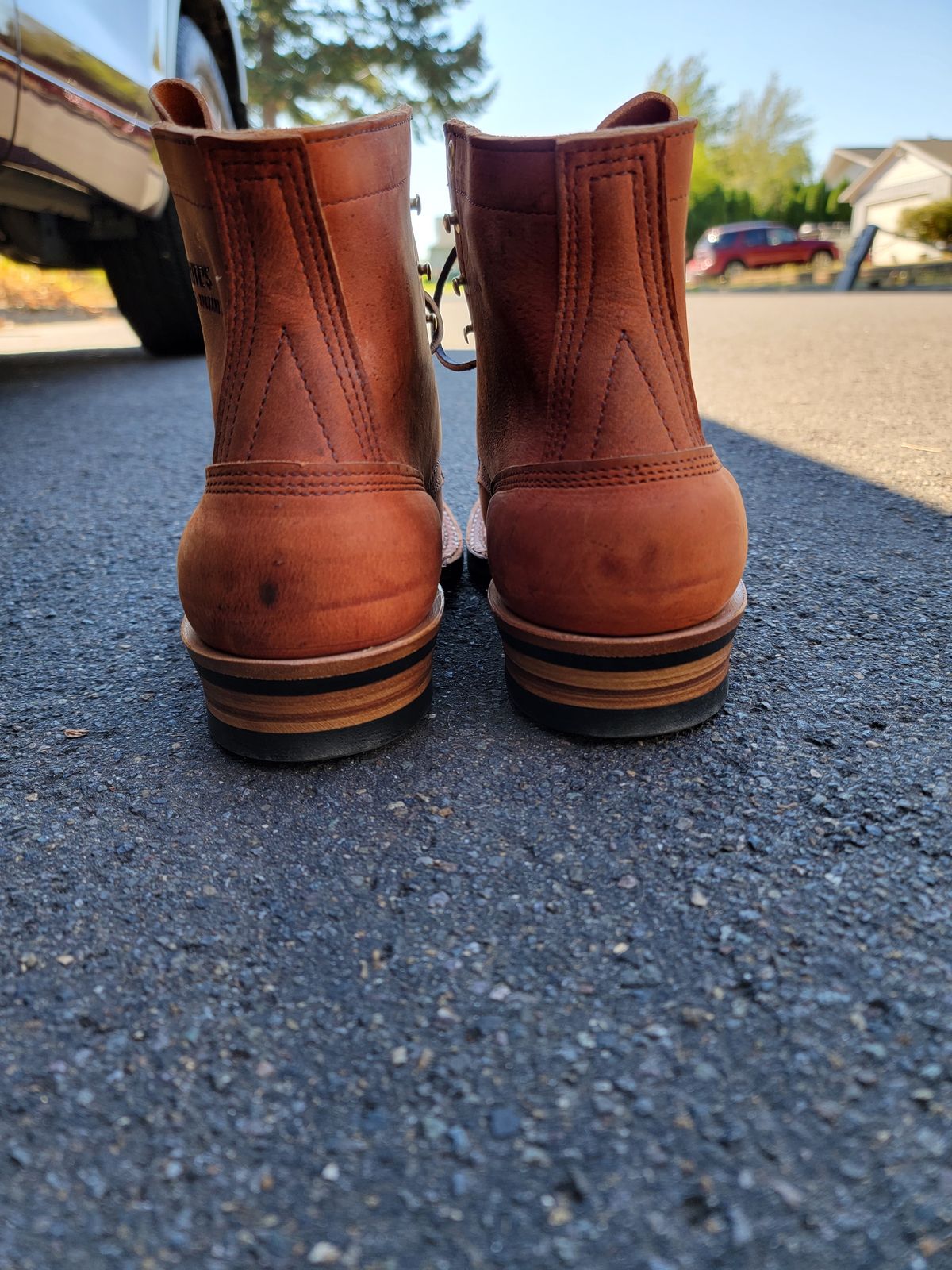 Photo by Jeppysboots on October 1, 2022 of the White's 350 Cruiser in C.F. Stead Rosewood Kudu.