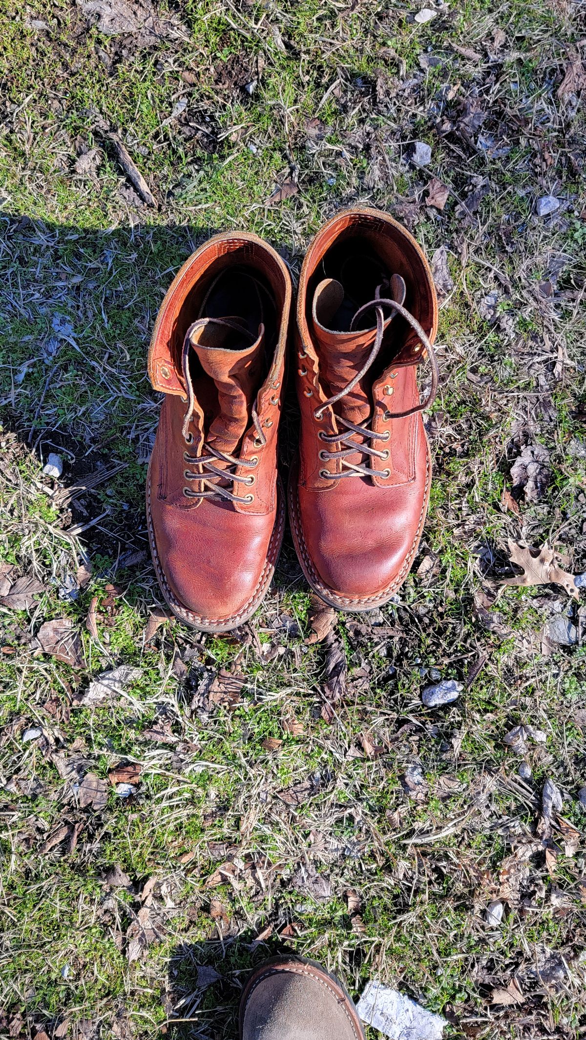 Photo by Jeppysboots on January 5, 2023 of the White's 350 Cruiser in C.F. Stead Rosewood Kudu.