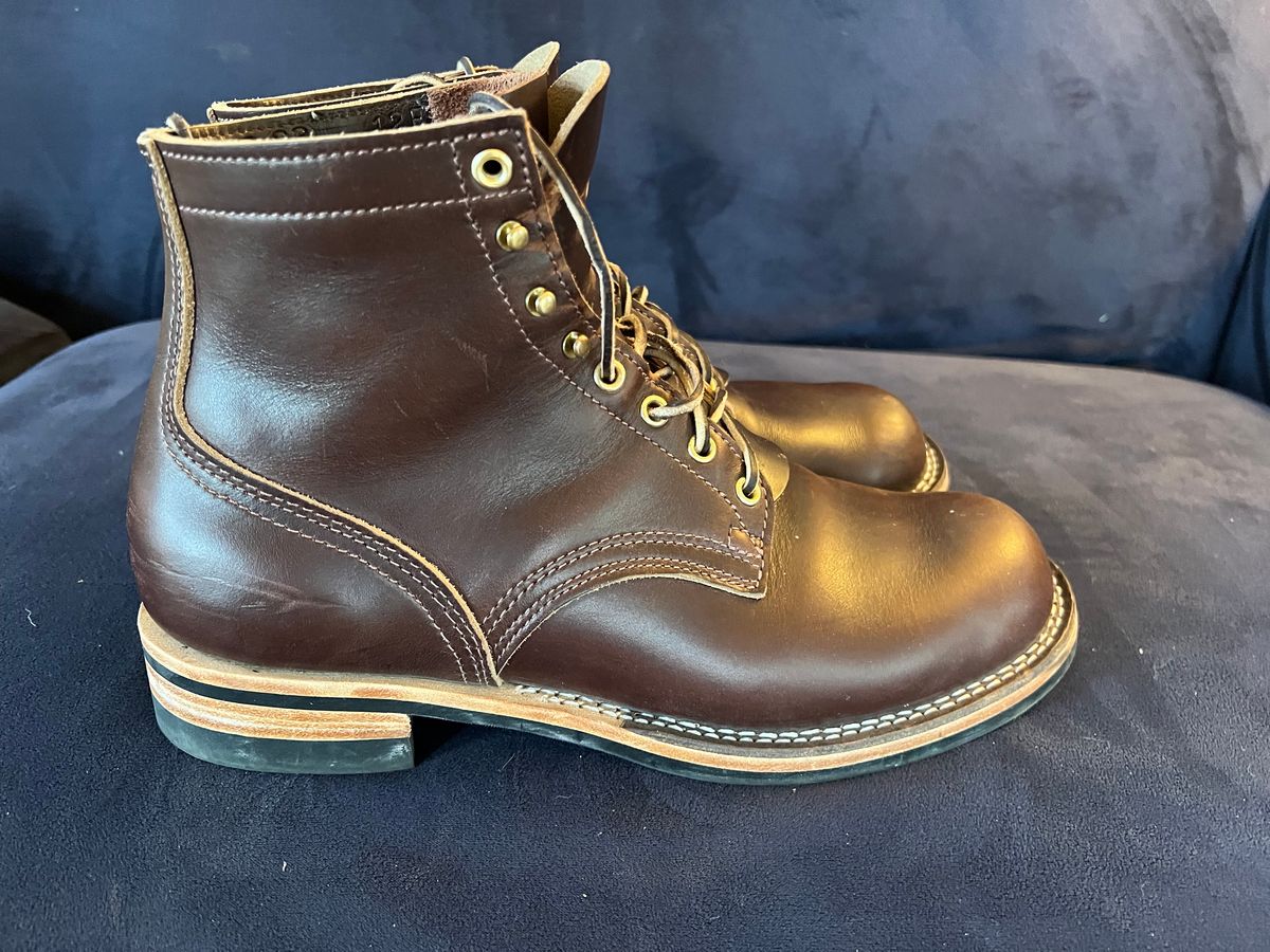 Photo by enarges on November 3, 2023 of the Nicks Americana in Horween Brown Chromexcel.