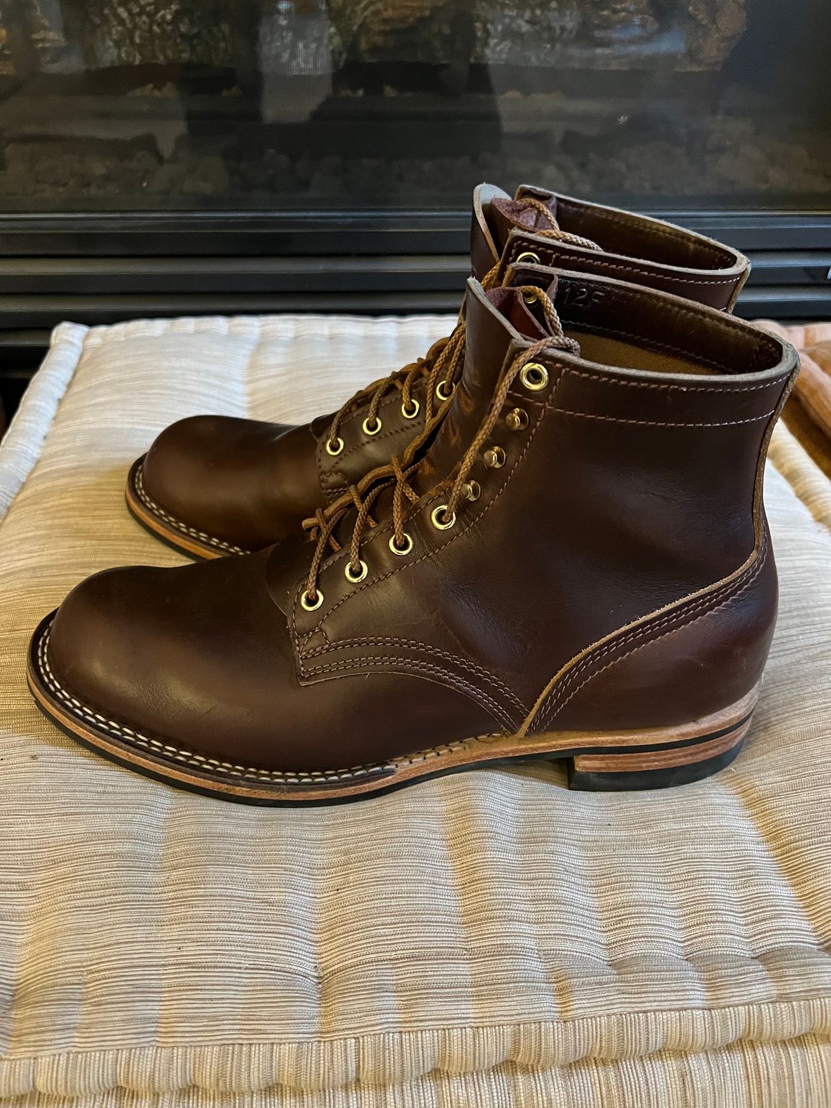 Photo by enarges on December 4, 2023 of the Nicks Americana in Horween Brown Chromexcel.