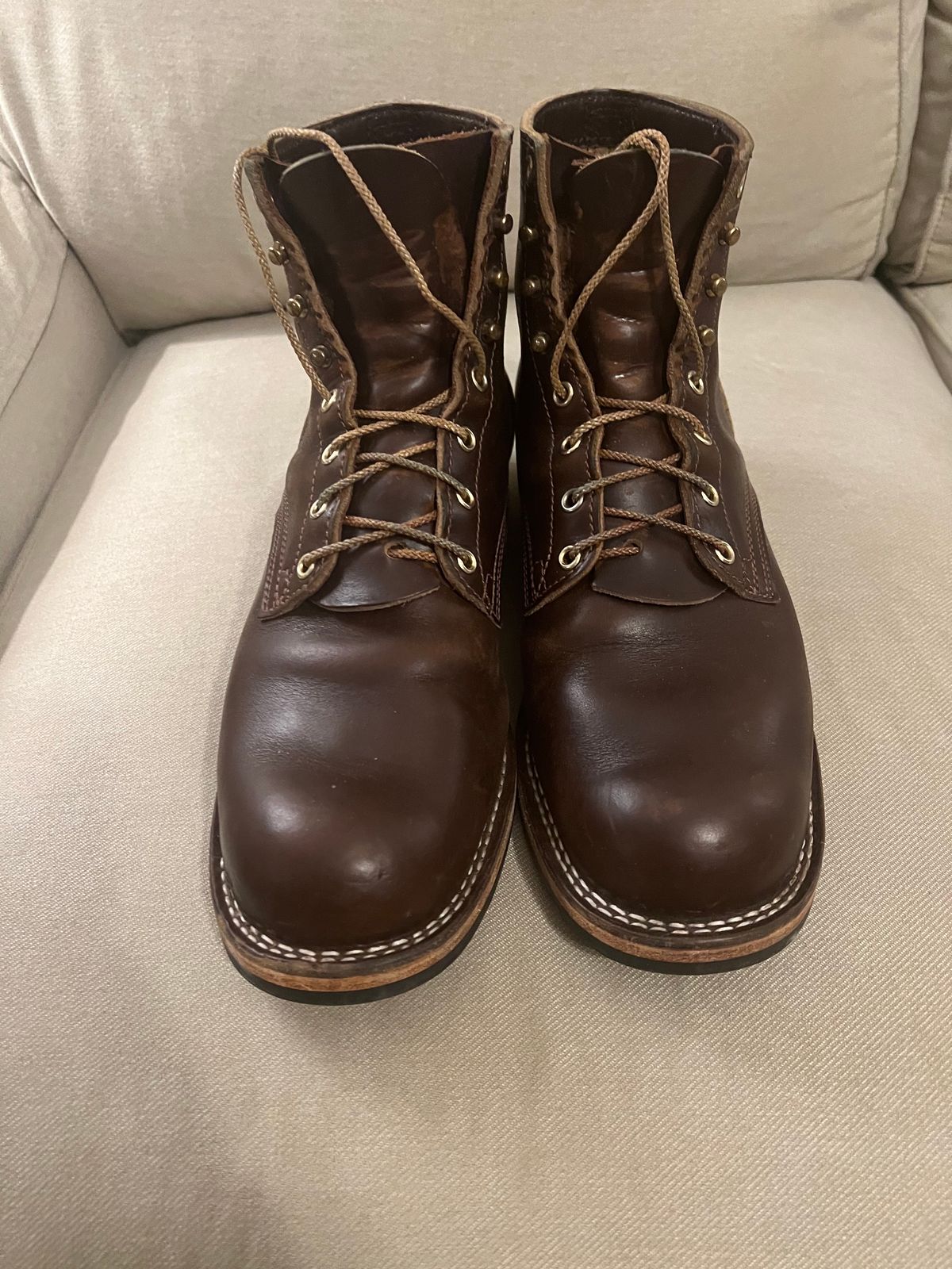 Photo by enarges on January 4, 2024 of the Nicks Americana in Horween Brown Chromexcel.