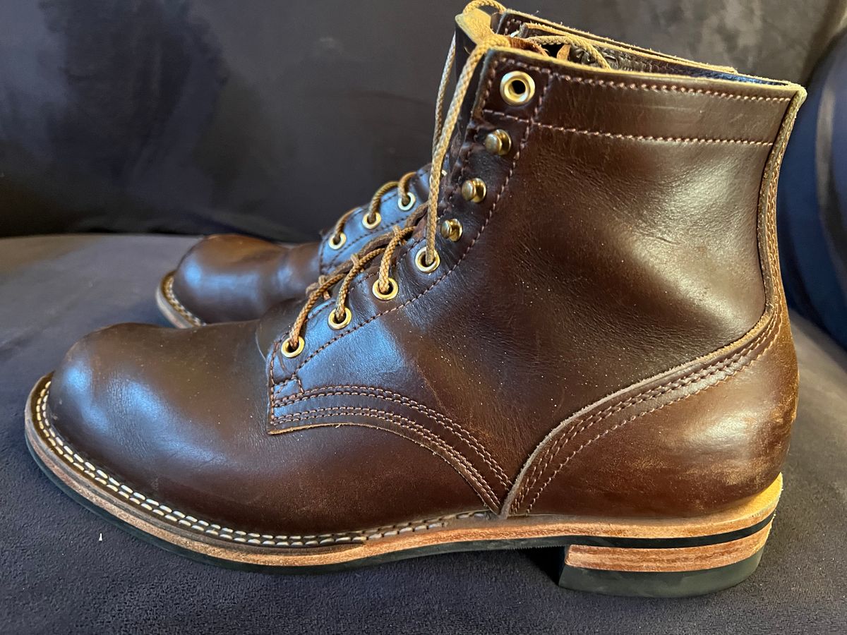 Photo by enarges on February 4, 2024 of the Nicks Americana in Horween Brown Chromexcel.