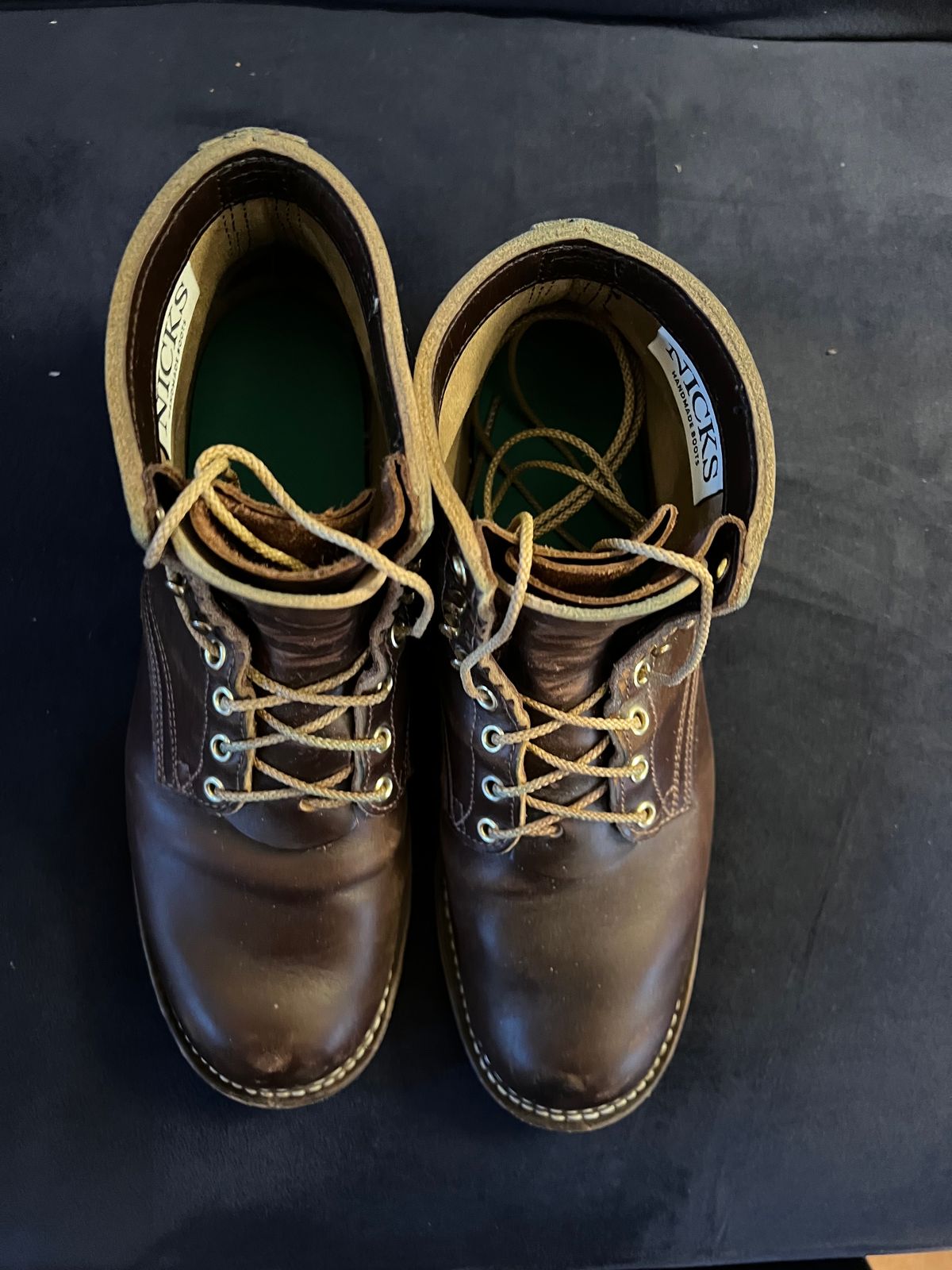 Photo by enarges on February 4, 2024 of the Nicks Americana in Horween Brown Chromexcel.