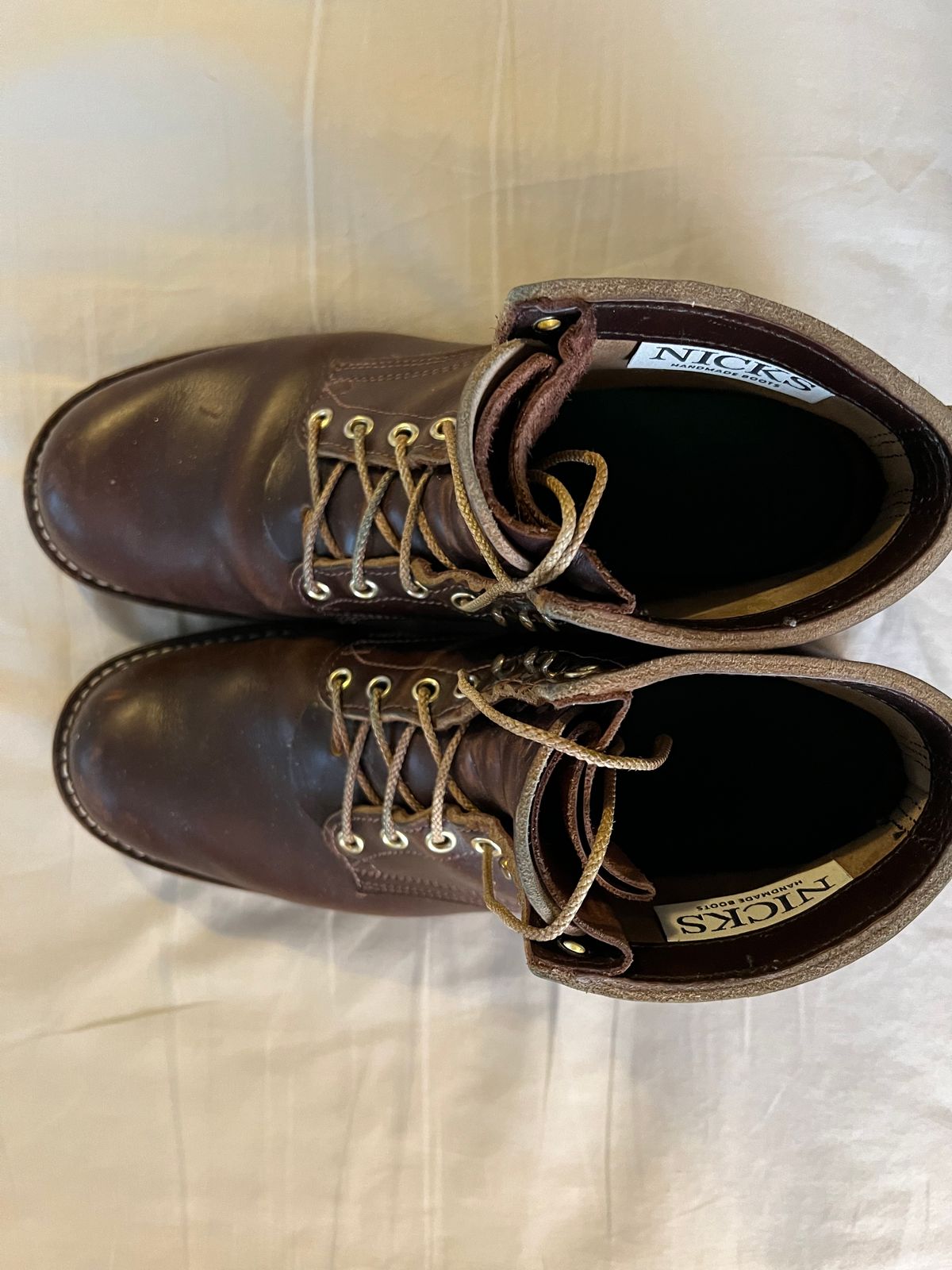 Photo by enarges on March 5, 2024 of the Nicks Americana in Horween Brown Chromexcel.