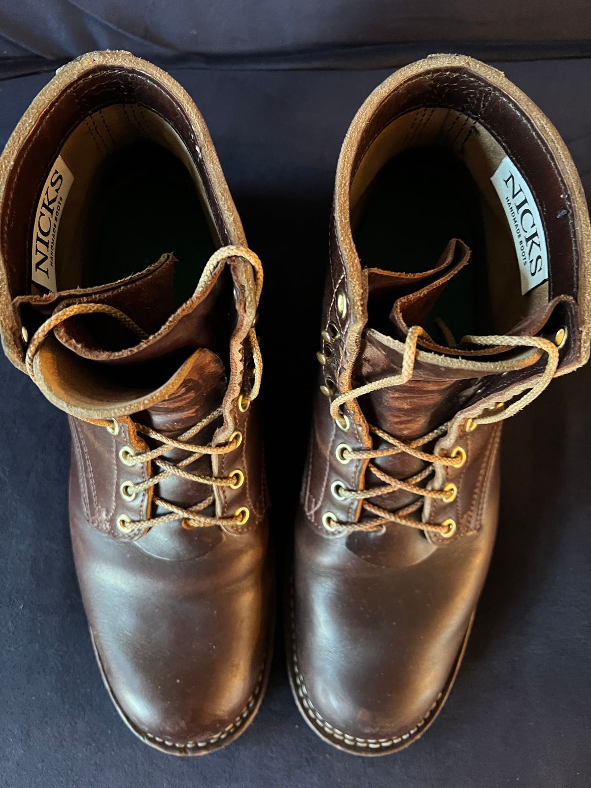 Photo by enarges on April 5, 2024 of the Nicks Americana in Horween Brown Chromexcel.