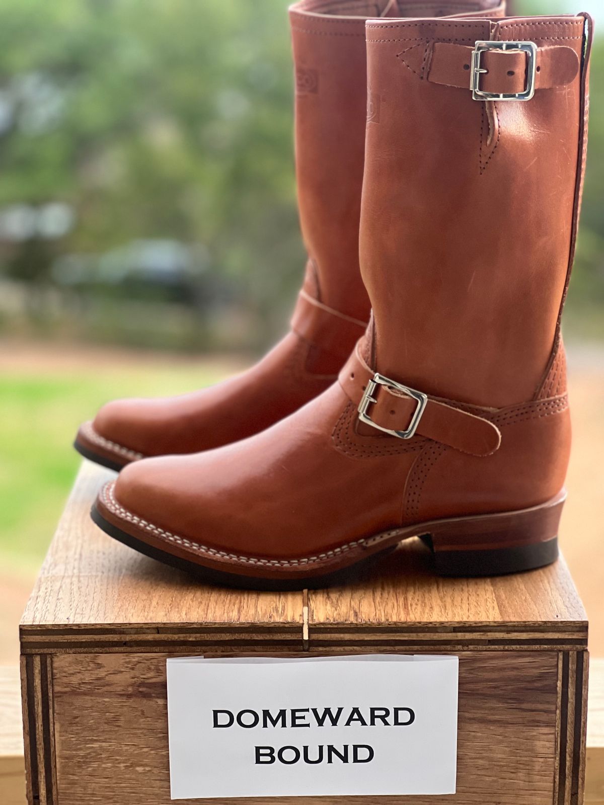 Photo by aminnix829 on October 1, 2023 of the Wesco Unknown Model in Wickett & Craig Natural Veg Tan.
