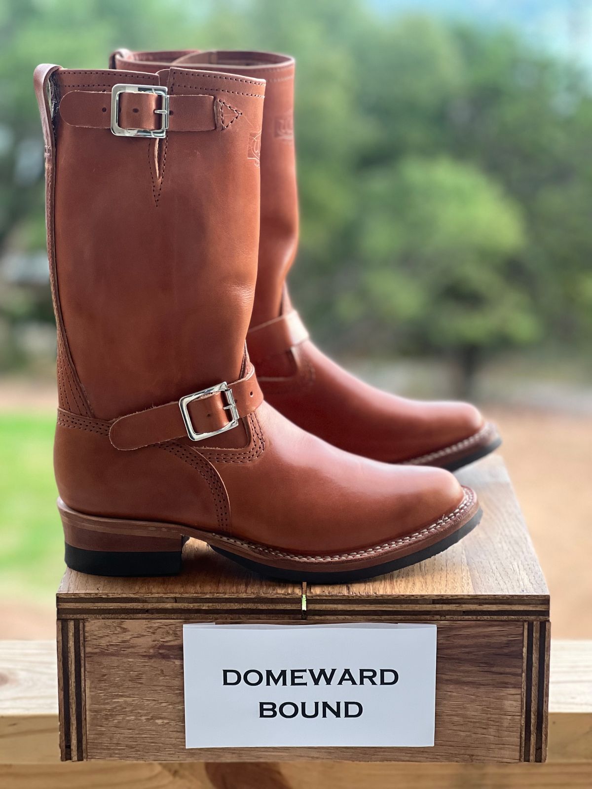 Photo by aminnix829 on October 1, 2023 of the Wesco Unknown Model in Wickett & Craig Natural Veg Tan.