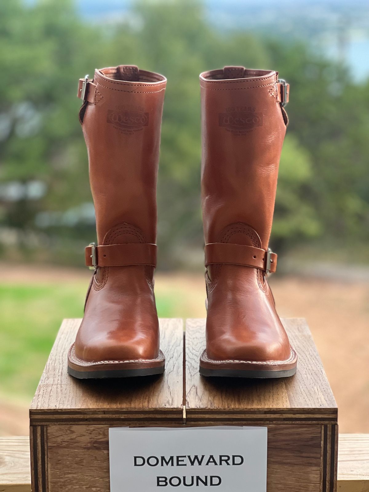 Photo by aminnix829 on October 1, 2023 of the Wesco Unknown Model in Wickett & Craig Natural Veg Tan.