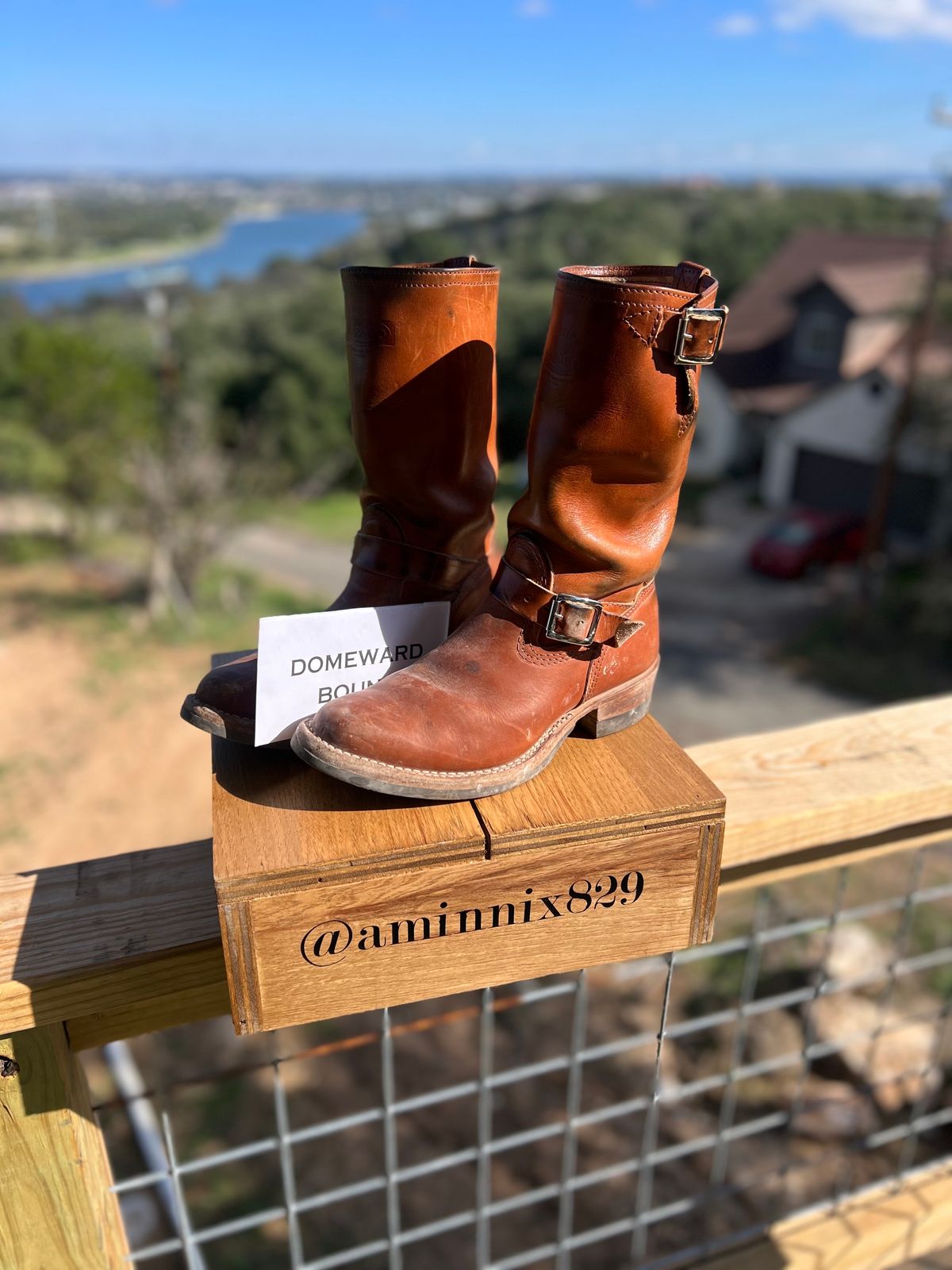 Photo by aminnix829 on November 3, 2023 of the Wesco Unknown Model in Wickett & Craig Natural Veg Tan.