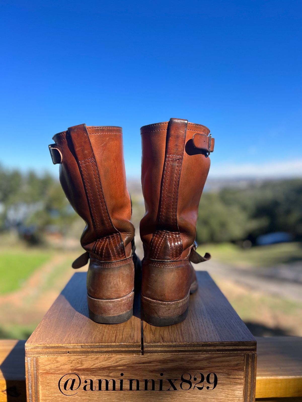Photo by aminnix829 on January 5, 2024 of the Wesco Unknown Model in Wickett & Craig Natural Veg Tan.